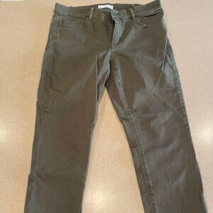 Green denim pants